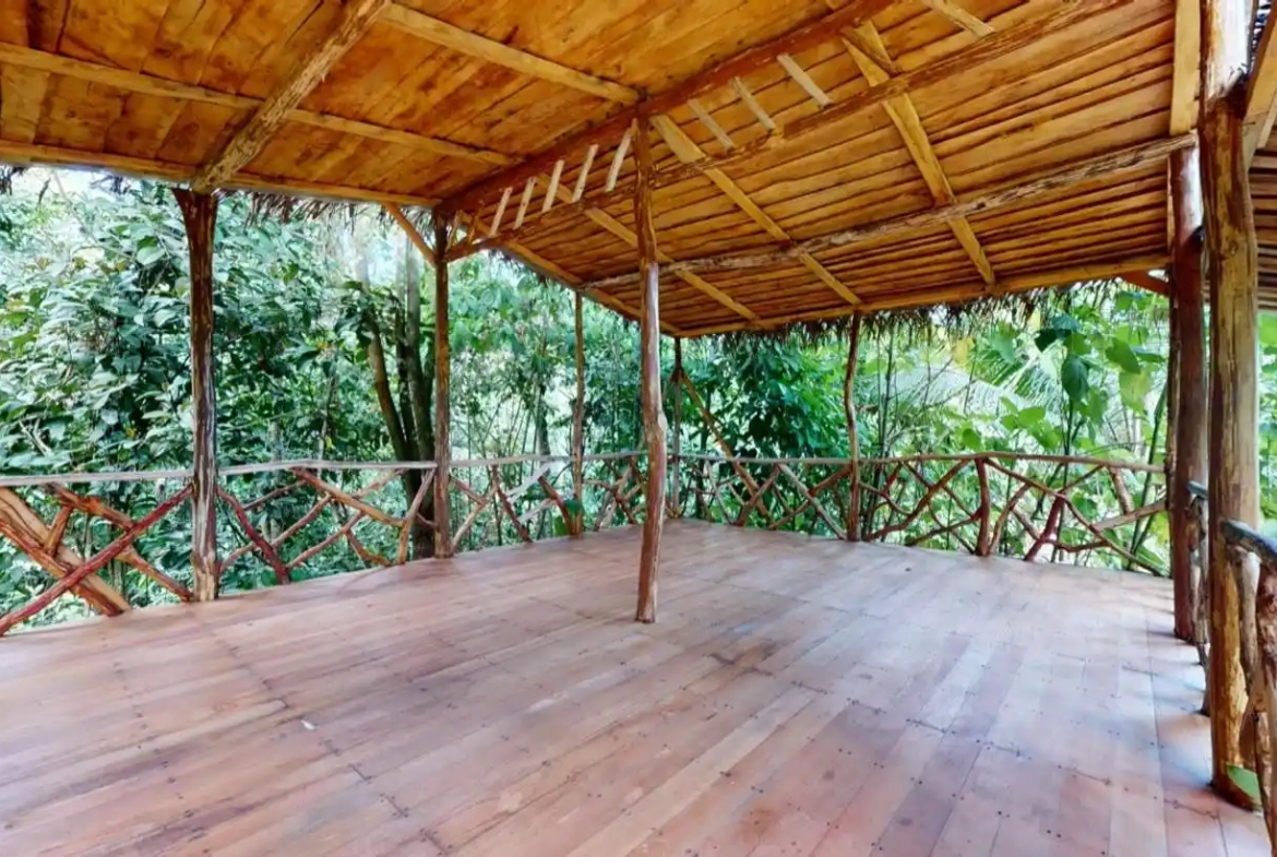 Private nature preserve in Ojochal Costa Rica for sale with large natural yoga deck