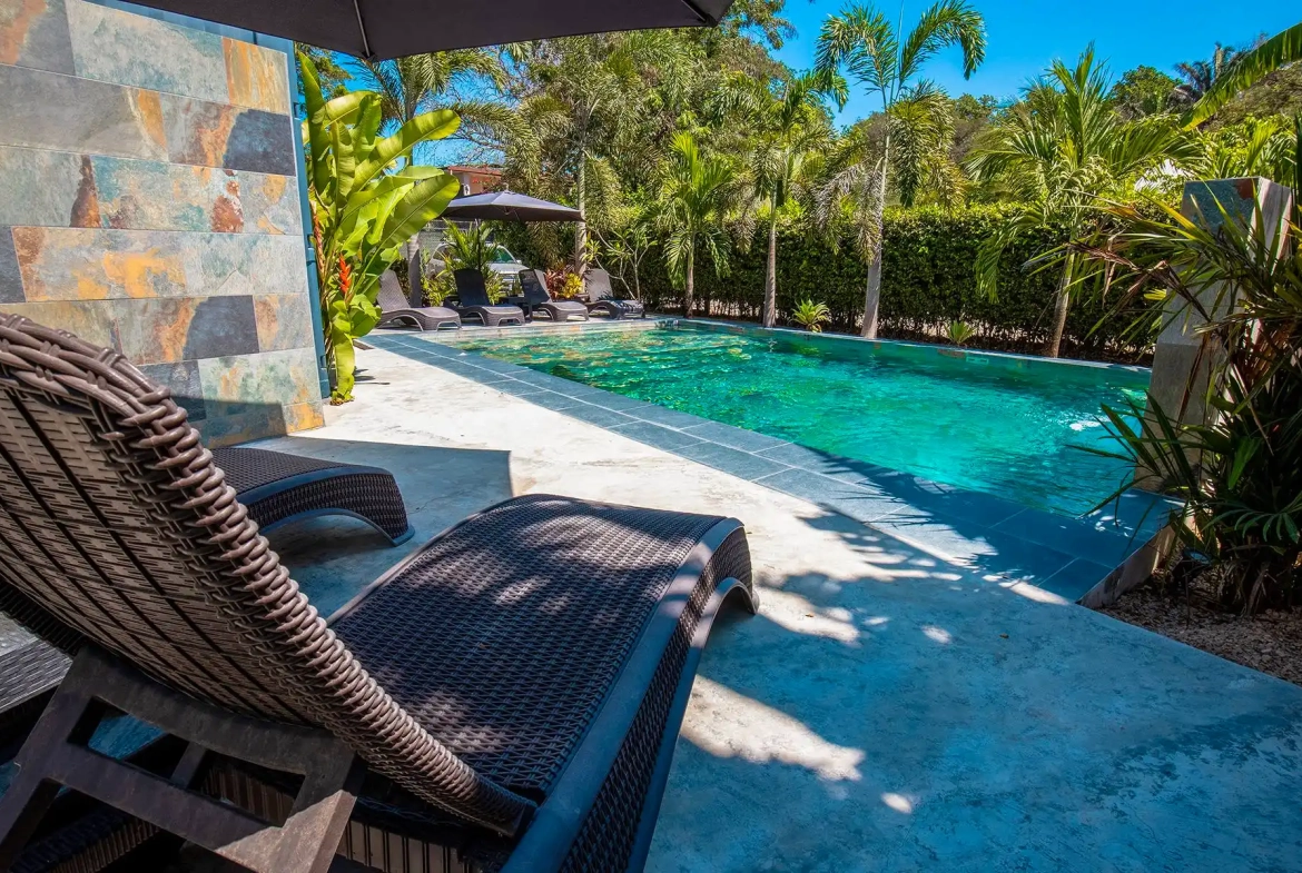 Established and Profitable Vacation Rental Real Estate for Sale in Samara Costa Rica - Pool Area View