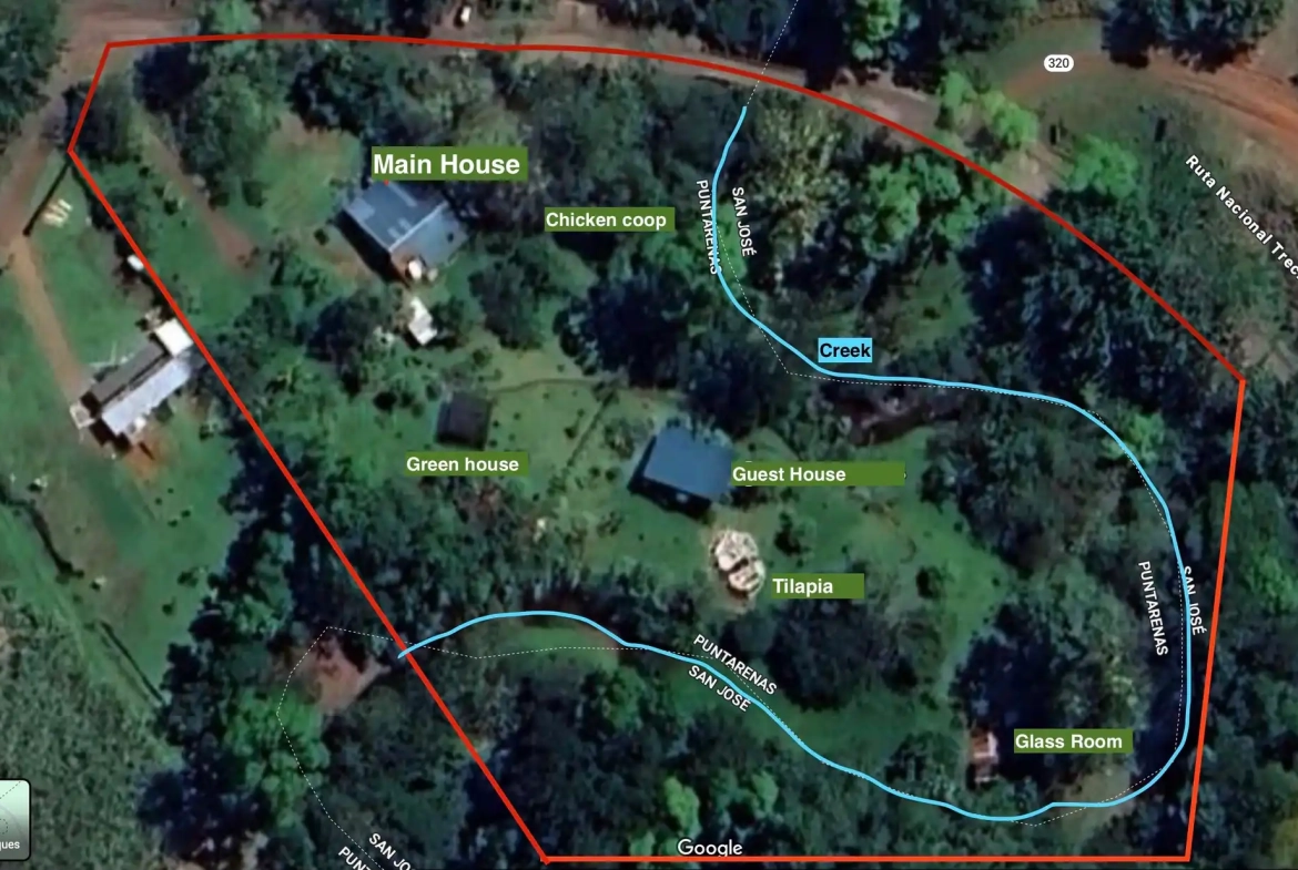 Private Mountain Sanctuary with 3 Homes Near Jaco Costa Rica For Sale - Site Map