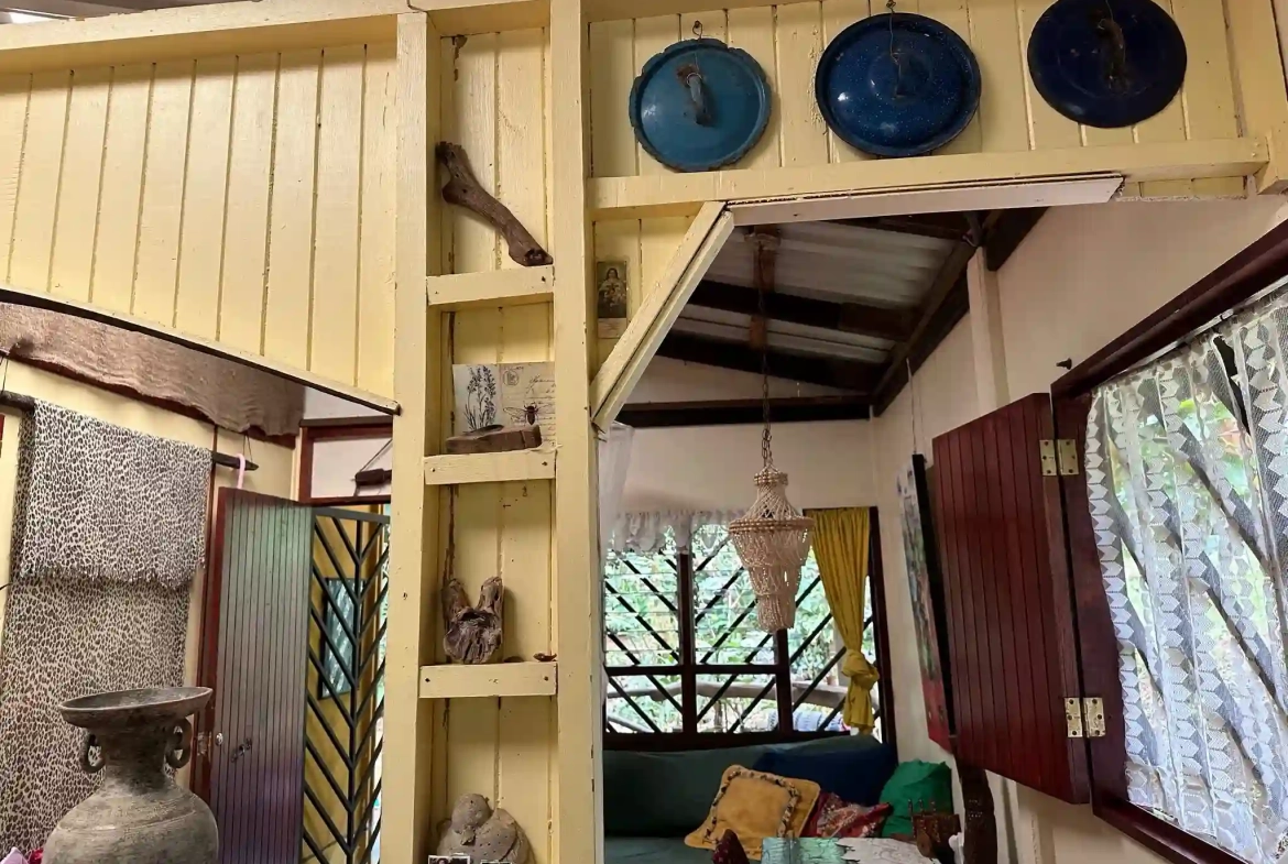 2 Bedroom Mountain Cabin near Tinamaste Costa Rica Home for Sale by Owner - Living Area