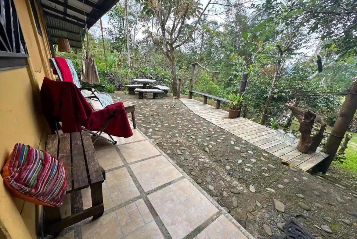 2 Bedroom Mountain Cabin near Tinamaste Costa Rica Real Estate for Sale - Patio
