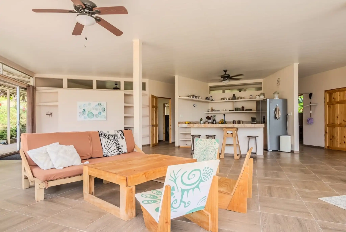 Mountain Retreat Property with Guest House Serenity Mountain Near Ojochal Costa Rica for Sale by Owner - Living Area