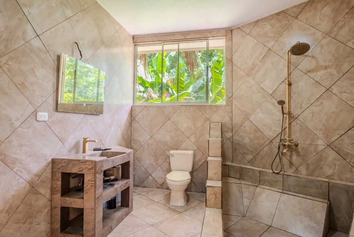 Mountain Retreat Property with Guest House Serenity Mountain Near Ojochal for Sale by Owner - Bathroom